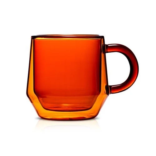 Hearth Double Wall 6oz (175ml) Glass - Set of 2 - Amber - Image 6
