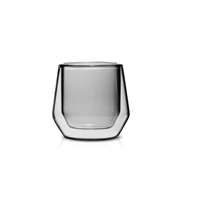 Hearth Double Wall 2.5oz (75ml) Glass - Set of 2 - Amber