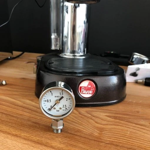 Coffee Sensor Pressure Gauge And Adapter For La Pavoni Lever - M11