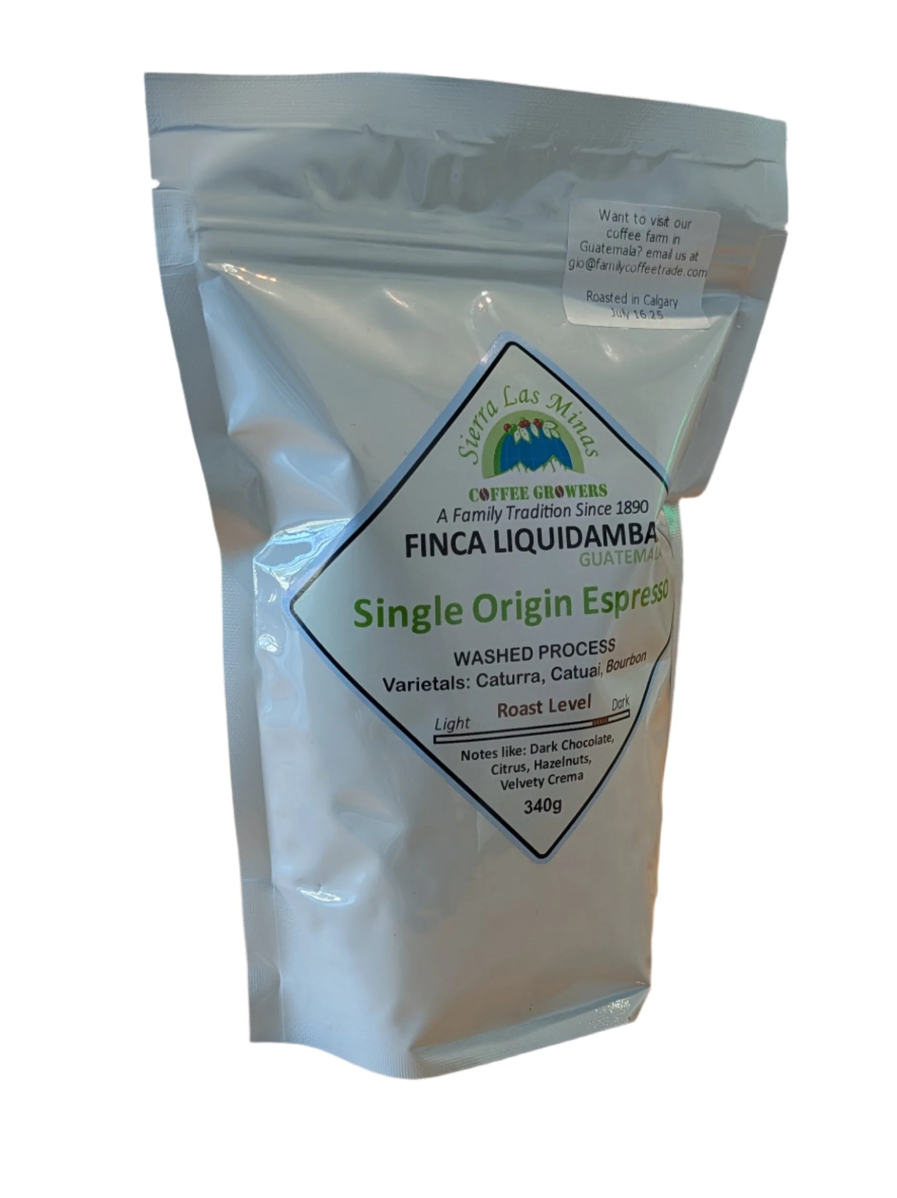 Family Coffee Trade Sierra Las Minas - Single Origin Espresso Coffee Beans - 340g